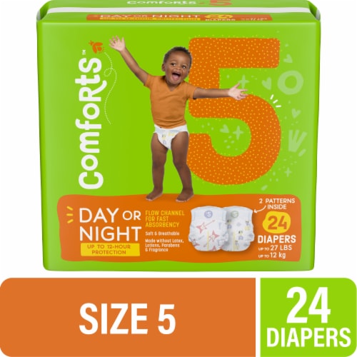 Comforts Day or Night Baby Diapers Size 5 - Size 5 / 24 count