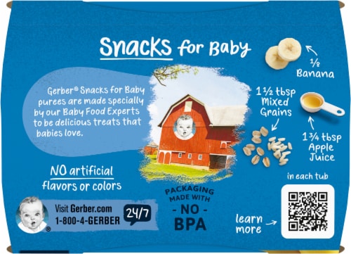 Gerber Stage 2 Baby Food Vanilla Custard with Banana Tub Baby Puree - Vanilla Custard with Banana