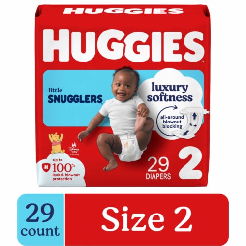 Huggies Little Snugglers Baby Diapers, Size 2 (12-18 lbs) - Size 2 / 29 Count