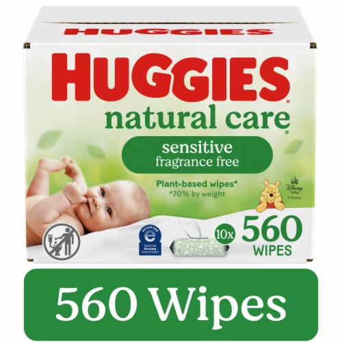 Huggies Natural Care Sensitive Unscented Baby Wipes - 10 pk / 56 ct