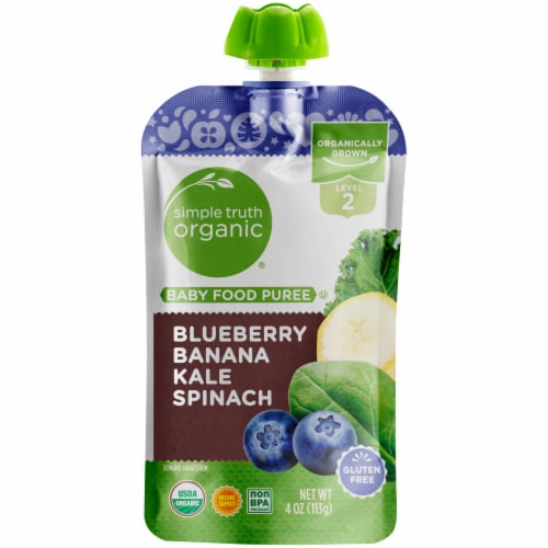 Simple Truth Organic Stage 2 Blueberry Banana Kale Spinach Baby Food Pouch - Blueberry Banana Kale Spinach