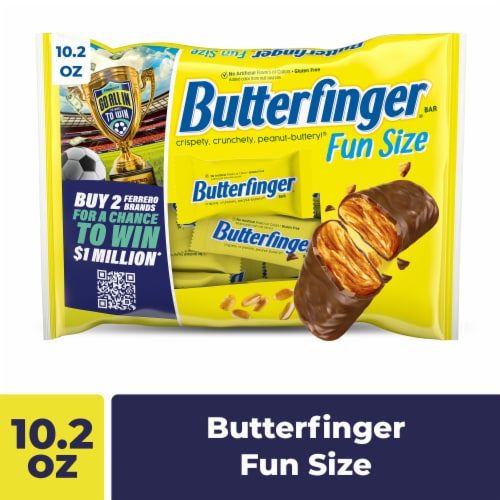 Butterfinger Fun Size Candy Bars Crispety Crunchety Peanut-Buttery Individually Wrapped - 10.2 oz selected