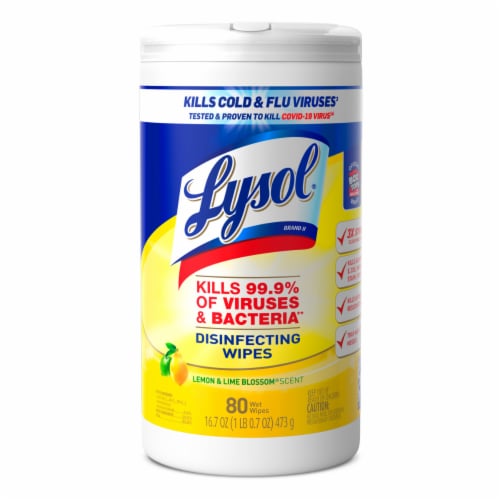 LYSOLĀ® Disinfecting Wipes Lemon & Lime BlossomĀ® Cannister - LYSOLĀ® Disinfecting Wipes Lemon & Lime BlossomĀ® Cannister