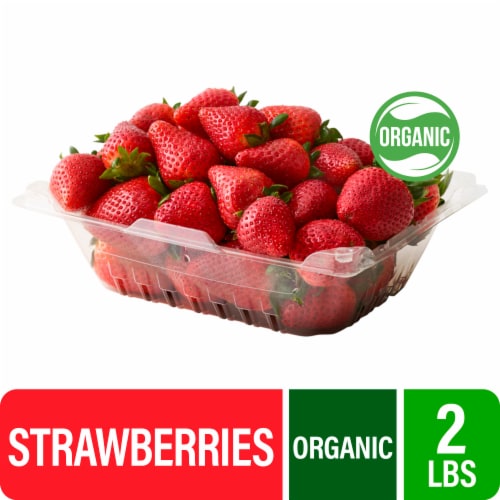 Fresh Strawberries - 2 LB Clamshell - Organic, front