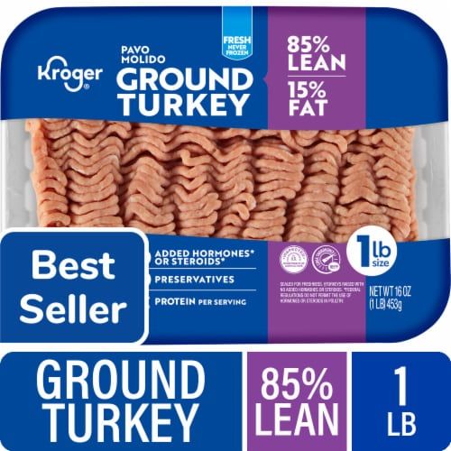 Kroger® 85/15 Fresh Ground Turkey Tray 1 LB - Kroger® 85/15 Fresh Ground Turkey Tray 1 LB, front