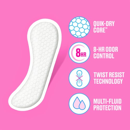 Carefree Panty Liners Regular Absorbency, Wrapped, Unscented - Regular