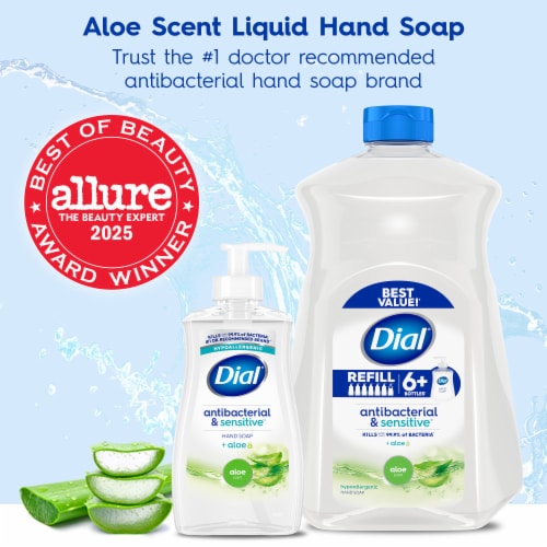 Dial® Antibacterial & Sensitive™ Aloe Scent Hypoallergenic Liquid Hand Soap - Dial® Antibacterial & Sensitive™ Aloe Scent Hypoallergenic Liquid Hand Soap