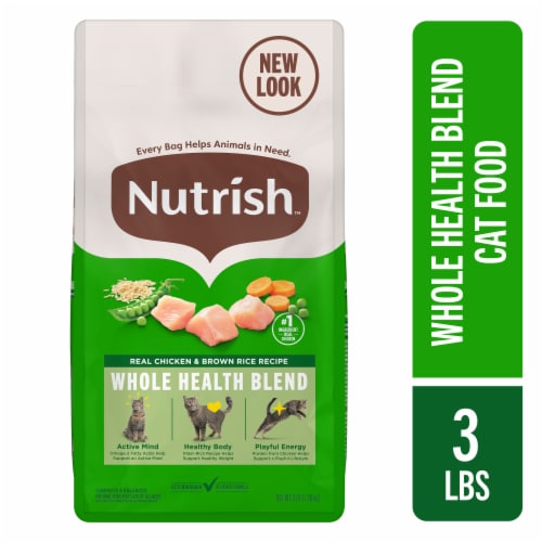 Nutrish Real Chicken & Brown Rice Recipe Dry Cat Food, 3 lb. Bag (Rachael Ray) - Nutrish Real Chicken & Brown Rice Recipe Dry Cat Food, 3 lb. Bag (Rachael Ray)