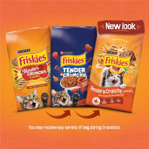 Purina Friskies Tender & Crunchy Combo Adult Dry Cat Food Chicken, Beef Flavors - Purina Friskies Tender & Crunchy Combo Adult Dry Cat Food Chicken, Beef Flavors