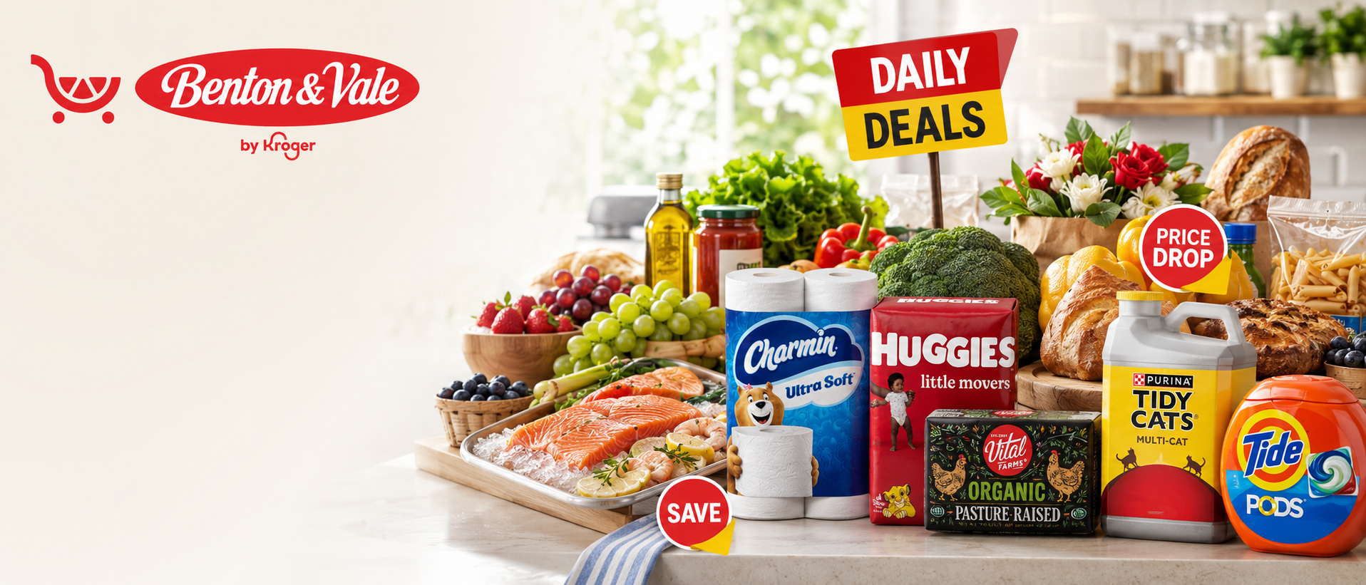 Benton & Vale by Kroger Daily Deals grocery assortment